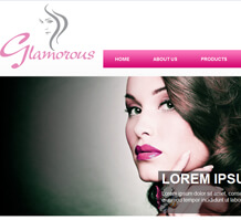 Glamorous Beauty Web Design